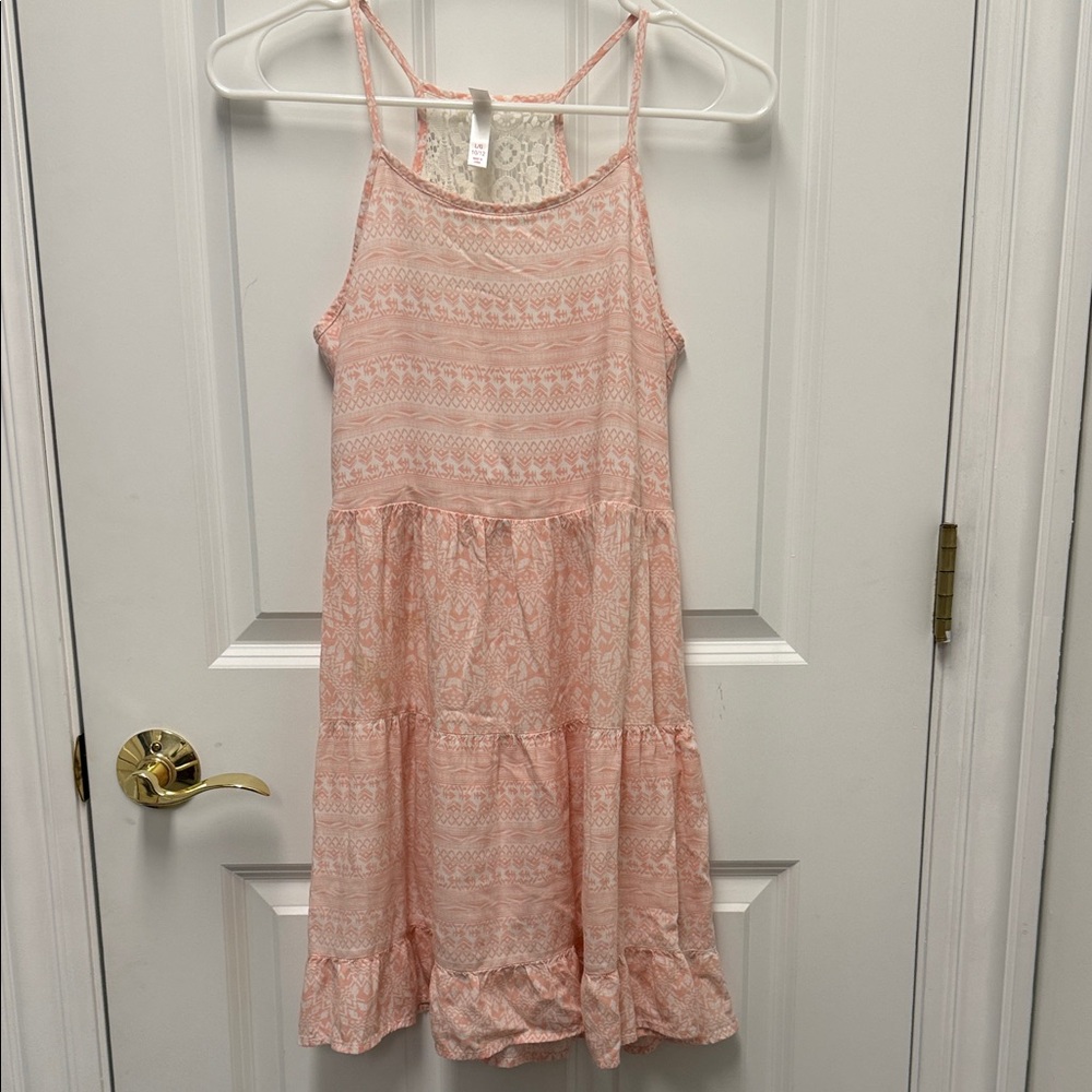 Xhilaration Light Pink Patterned Kids Dress